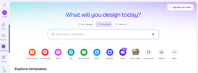 Canva application for designing and creative ideas Canva